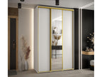 Meubiana 3-Door Sliding Wardrobe 235.2/150/45 3 Doors White/White/Gold