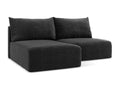 Homzora 3-seater left-hand corner sofa without armrests, convertible, in Strukturstoff - anthracite