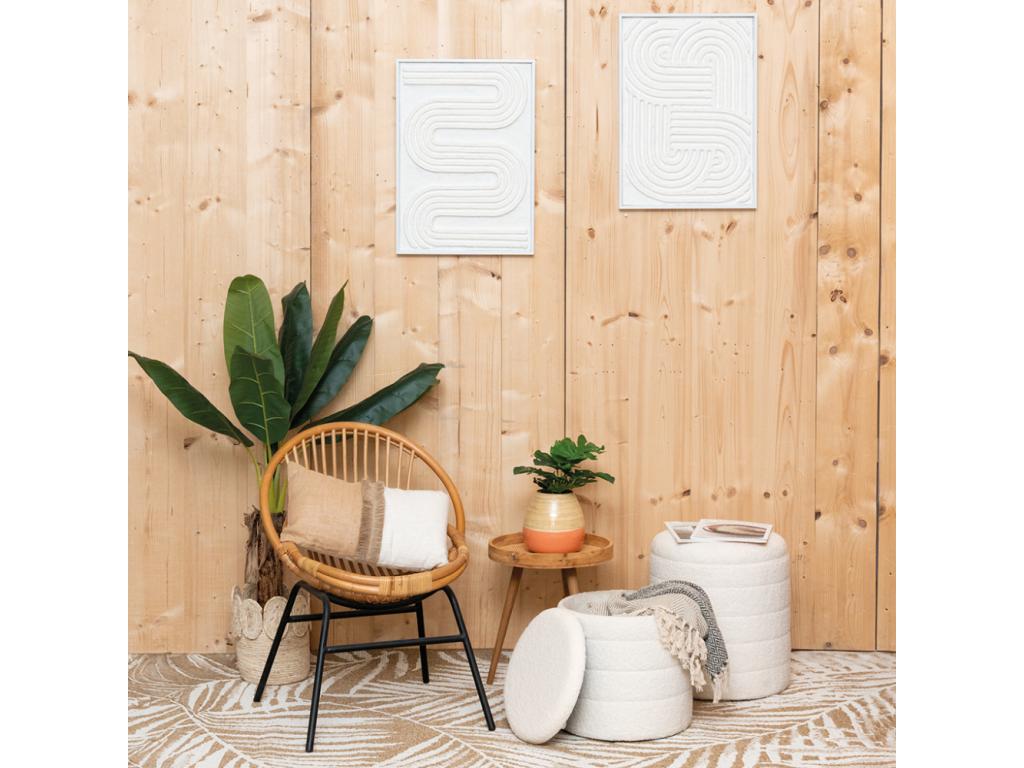 Large looped pouf/storage box