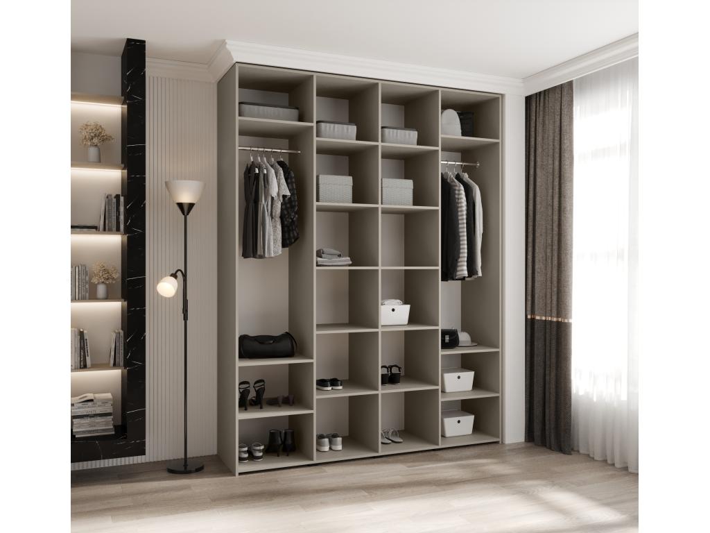 Como 2 245.5/190/50 4-door hinged wardrobe cashmere/gold