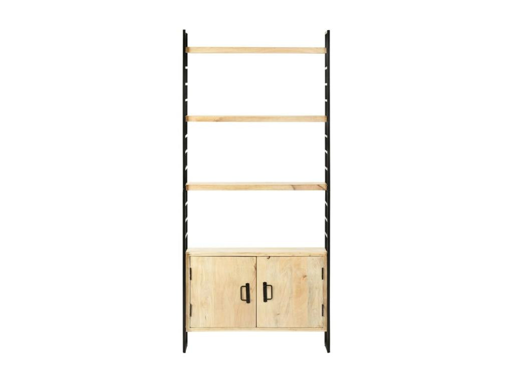 4-tier bookcase 80x30x180 Solid mango wood
