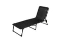 Black chaise longue/sun lounger, 187x85x56 cm