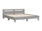 Meubiana grey bed frame with headboard, 180x200