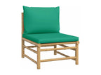Meubiana 3-piece garden furniture set with green cushions