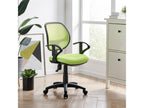 COOL Children's Office Chair, Ergonomic Swivel Chair with Armrests, Meubiana Seat, and Adjustable Height, Green Mesh