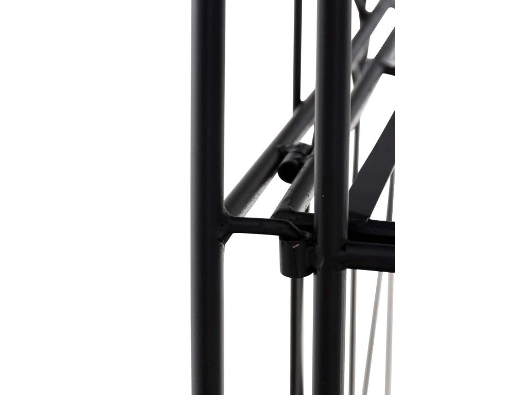 Freestanding shelves - Metal - 60x30x160cm - Black - Homzora