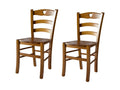 Set of 2 rustic oak chairs, model no. 1 - Meubiana - W 45.5 x D 42.5 x H 88 cm