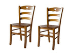 Set of 2 rustic oak chairs, model no. 1 - Meubiana - W 45.5 x D 42.5 x H 88 cm