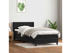 Homzora bed base with black 80x210 cm velvet mattress