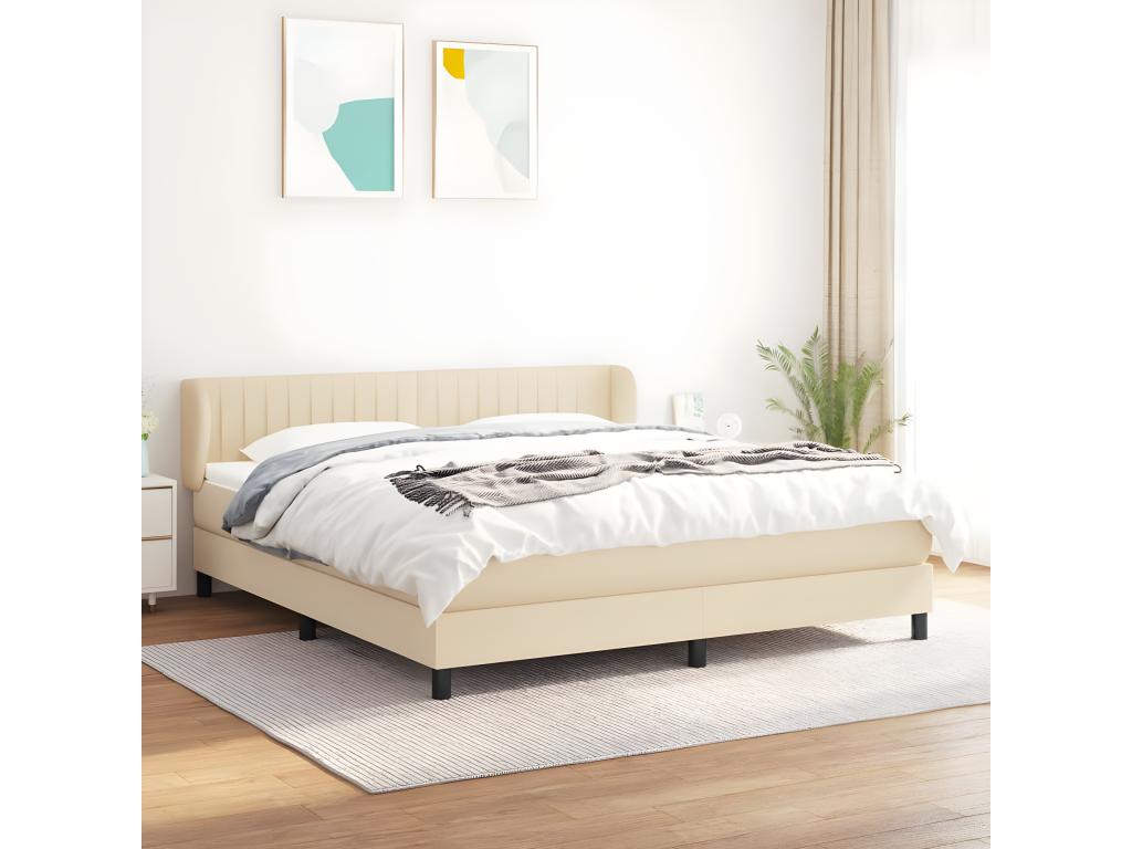 Meubiana bed base with cream mattress 180x200 fabric