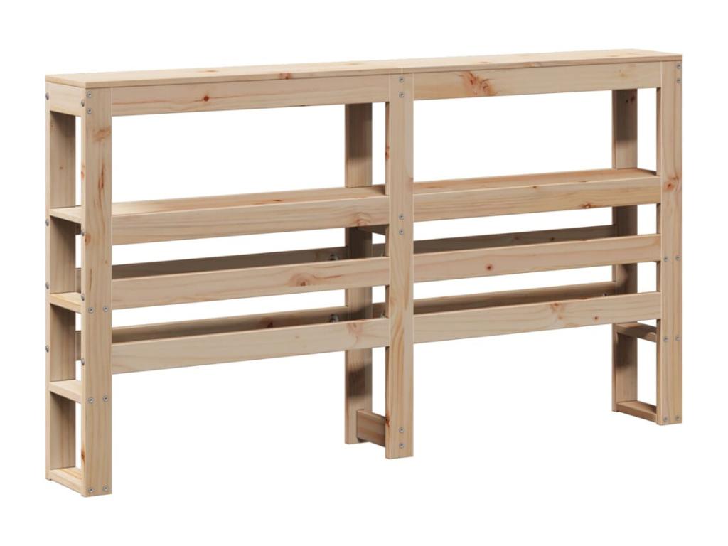 Bed frame without mattress 120x190 cm solid pine wood