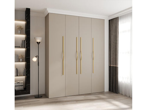 Como 2 245.5/190/50 4-door hinged wardrobe cashmere/gold