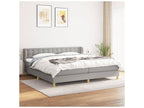 Meubiana bed base with light grey 200x200 mattress, fabric