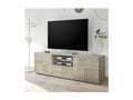 TV stand with 2 doors and 1 drawer, light oak - Meubiana