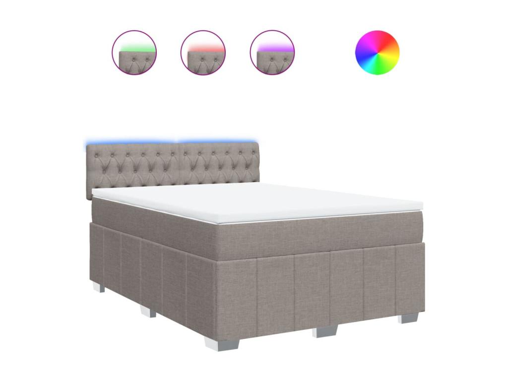 Meubiana bed base with Meubiana mattress 140x200 cm Fabric