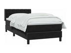 Homzora bed base with black 80x210 cm velvet mattress