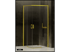 Sliding Shower Door with Side Panel - 80x100x200 - LIGHT GOLD - PREMIUM