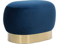 Pouf - Velvet and metal - Luxury Dark Blue