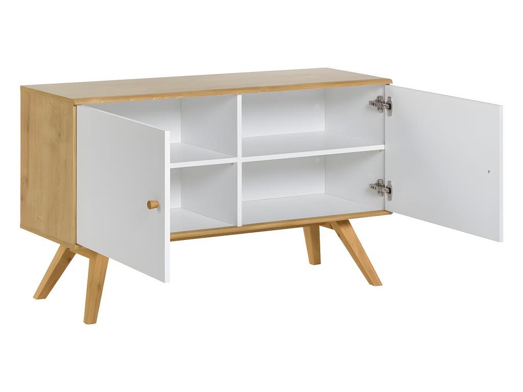 Natural White 2-Door Low Buffet