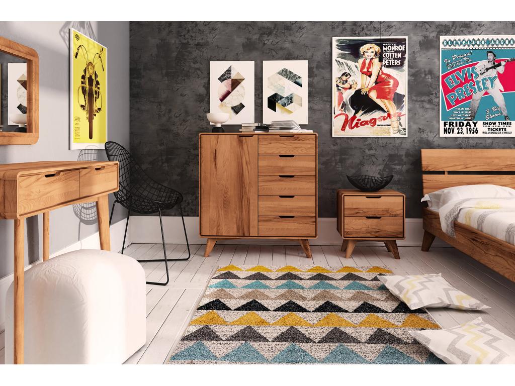 Meubiana - Chest of drawers with drawers in natural oiled beech heartwood