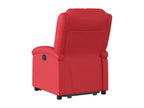 Red Faux Leather Reclining Armchair