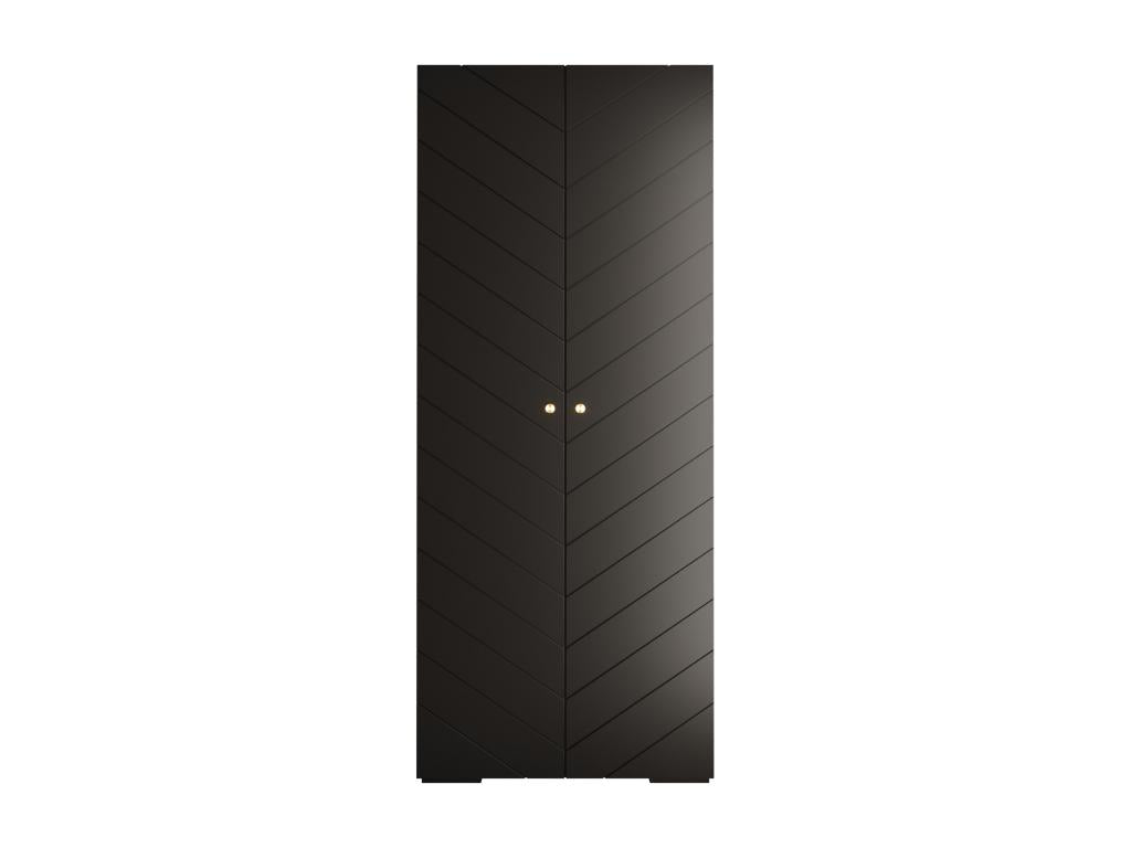 Meubiana Ryfel 4 236.7/100/47 2-Door Hinged Wardrobe, Black