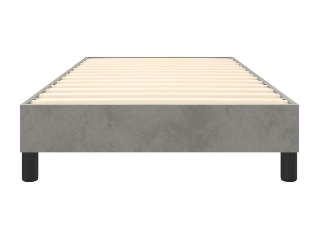 Meubiana bed base, light grey, 90x190 cm, velvet