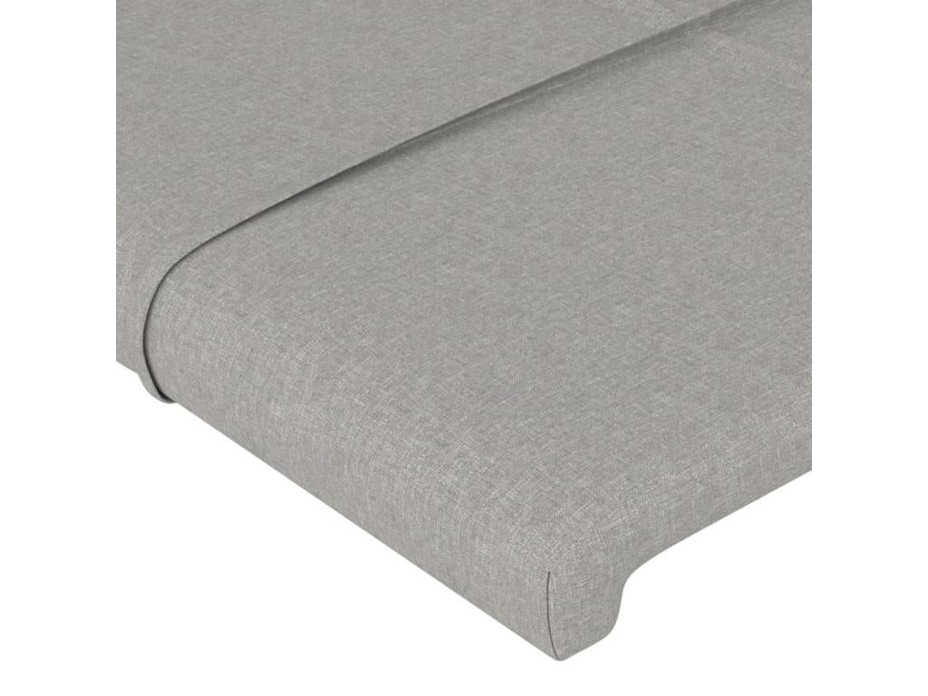 Light Grey LED Headboard 100x5x78/88 cm Fabric