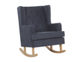 Meubiana Rocking Chair, Dark Grey Fabric