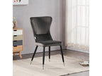 NEW Meubiana - Retro Chair in Grey Velvet - Black/Metal Legs