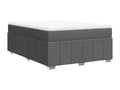 Meubiana bed base with mattress, dark grey, 140x190cm, fabric