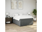 Meubiana bed base with mattress, dark grey, 140x190cm, fabric