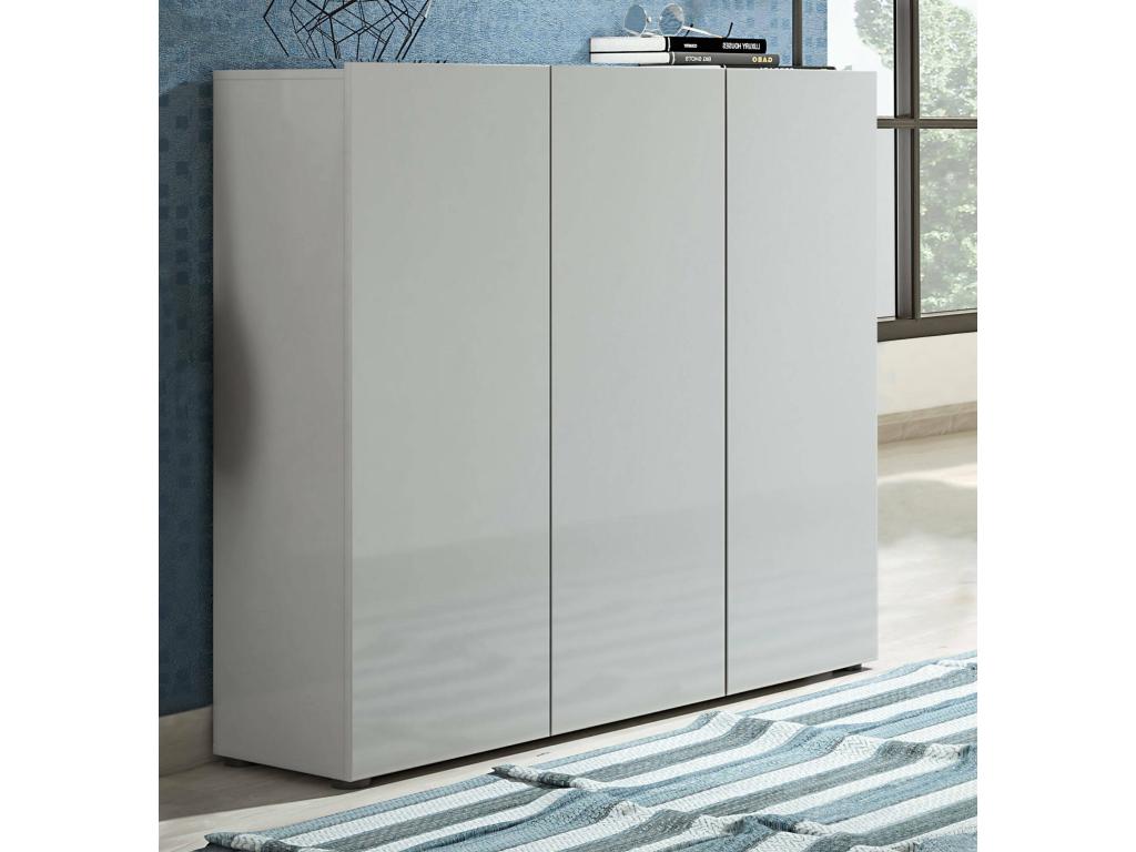 Meubiana Shoe Cabinet, Multipurpose Entryway Shoe Cabinet, Shoe Storage, Made in Italy, 120x34x115 cm, Grey