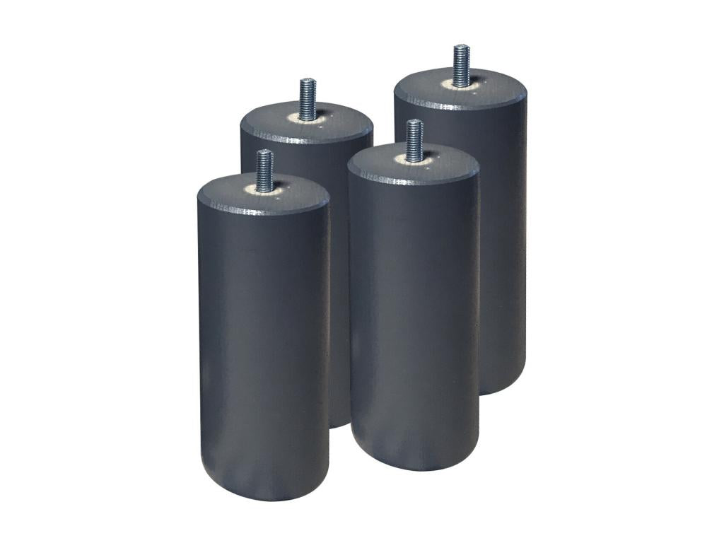 Meubiana - Upholstered Bed Base 2x20 Meubiana 140x190cm Linen Anthracite Legs 15cm