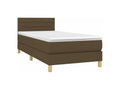 Meubiana bed base and mattress with LED, Dark Brown, 80x200