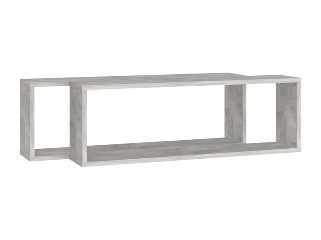 Meubiana wall shelves, 2 pcs, concrete grey, 80x15x26.5 cm.
