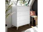 4-drawer chest, white - Meubiana - W 77.5 x D 40 x H 77.5 cm