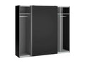 Meubiana 2-Door Wardrobe, Bedroom Furniture, Walk-in Closet, Clothes Storage, 250x60 h219 cm, Black