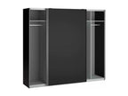 Meubiana 2-Door Wardrobe, Bedroom Furniture, Walk-in Closet, Clothes Storage, 250x60 h219 cm, Black