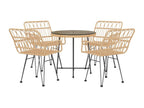 5-piece garden dining set, woven resin