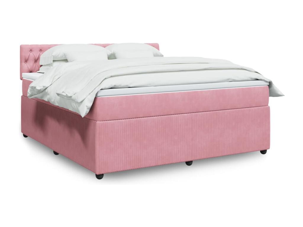 Meubiana bed base with mattress, Rose 180x200 cm, Velvet