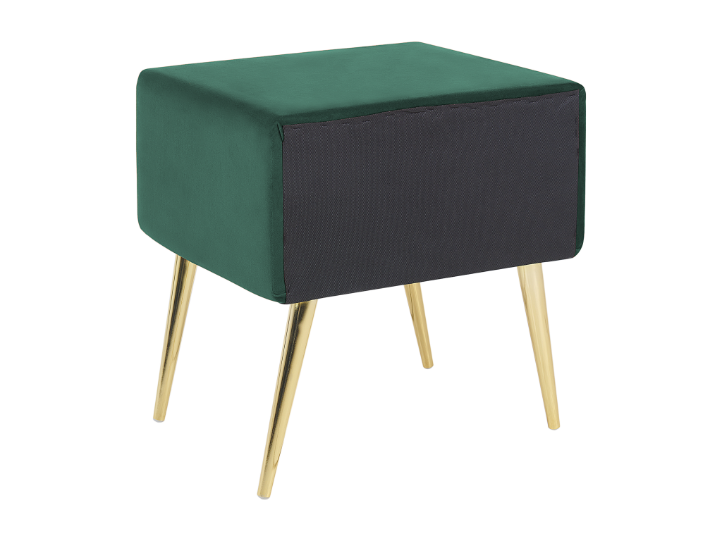Meubiana bedside table in emerald green velvet