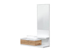 Hallway unit with mirror and drawer - Length 81 x Depth 29 x Height 116 cm