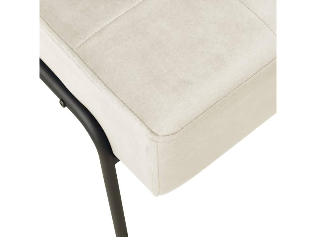 Relaxation chair 65x79x87 cm Cream white velvet