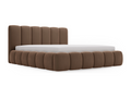 Upholstered bed with storage - 140x200 - double bed - velvet - brown - Cloud