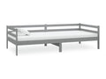 Daybed with mattress 90x200 cm Grey Solid pine wood