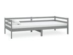 Daybed with mattress 90x200 cm Grey Solid pine wood
