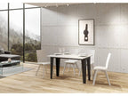 Flame Double Extendable Folding Table 120x45/90 cm White Ash with Anthracite Frame