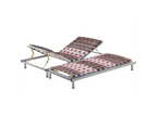 Set of 2 STAR 180x200 cm manually adjustable bed bases, light grey