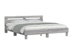 Meubiana grey bed frame with headboard, 180x200